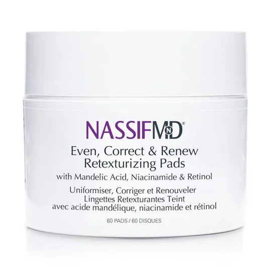 NassifMD Even, Correct + Renew Retexturizing Treatment Pads - 60 Pads